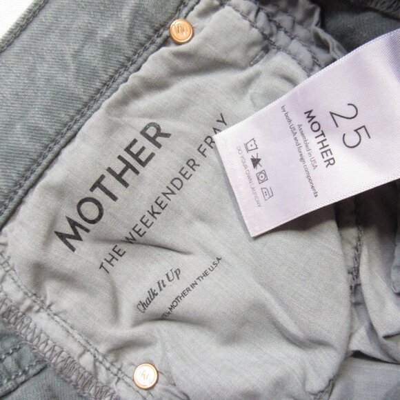 NWT Mother The Weekender in Lead Gray Chalk It Up Stretch Flare Jeans 25 - Picture 6 of 10